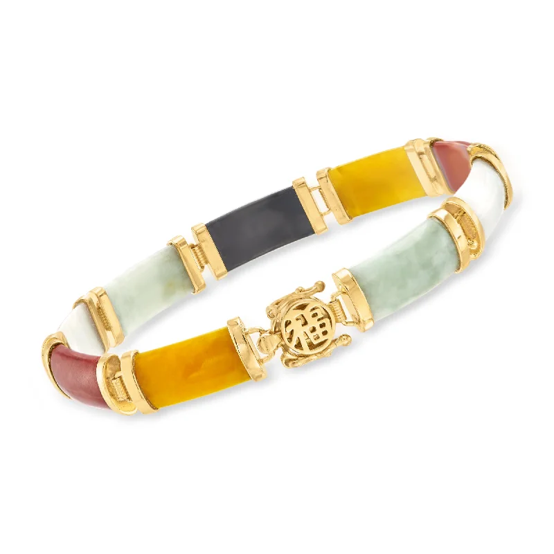 Personalized Jewelry Sale – Unique Pieces At Great Prices Ross-Simons Green Jade "Good Fortune" Bracelet in 18kt Gold Over Sterling Personalized Jewelry Sale – Unique Pieces At Great Prices Ross-Simons Green Jade "Good Fortune" Bracelet in 18kt Gold Over Sterling