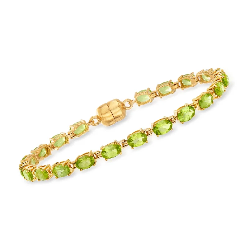 Limited-Stock Jewelry Clearance – Grab Your Favorites Now Ross-Simons Peridot Tennis Bracelet in 18kt Gold Over Sterling With Magnetic Clasp