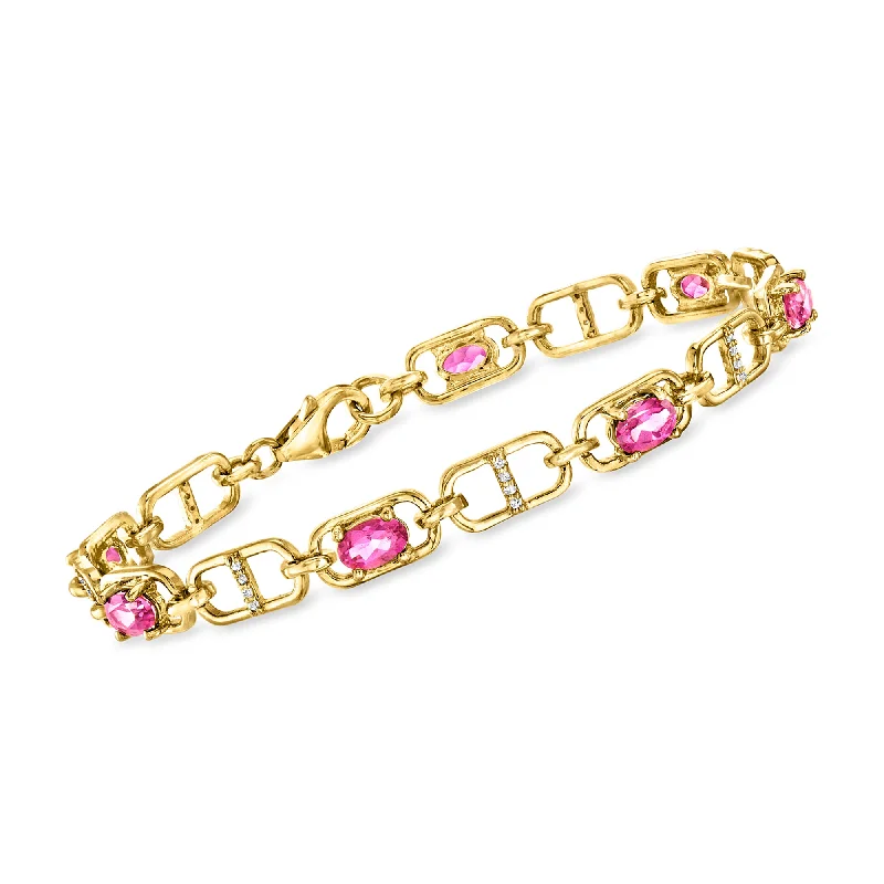 Unmissable Jewelry Clearance – Final Reductions Ross-Simons Pink Topaz and . Diamond Mariner-Link Bracelet in 18kt Rose Gold Over Sterling Unmissable Jewelry Clearance – Final Reductions Ross-Simons Pink Topaz and . Diamond Mariner-Link Bracelet in 18kt Rose Gold Over Sterling