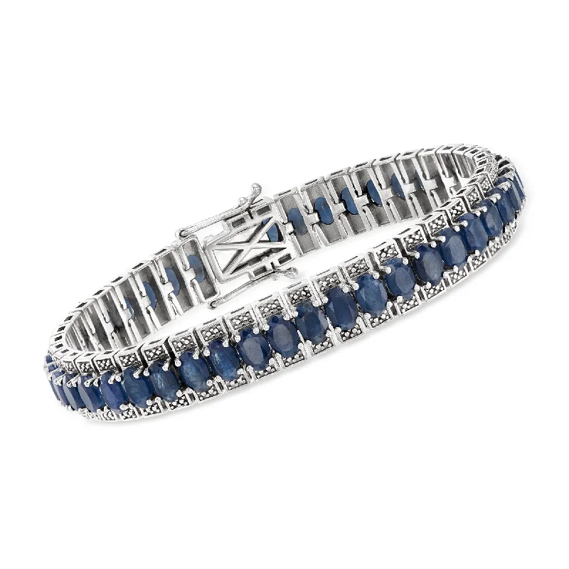 Luxury Jewelry Now At Special Promotional Rates Ross-Simons Sapphire Tennis Bracelet in Sterling Silver