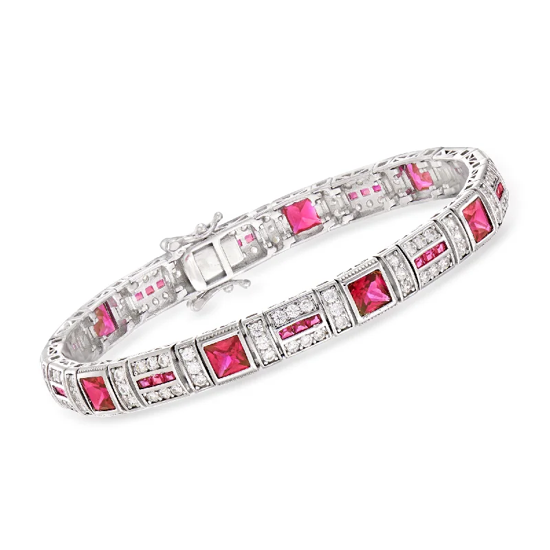 Best Jewelry Deals – Shop Premium Pieces At Great Prices Ross-Simons Simulated Ruby and CZ Bracelet in Sterling Silver Best Jewelry Deals – Shop Premium Pieces At Great Prices Ross-Simons Simulated Ruby and CZ Bracelet in Sterling Silver