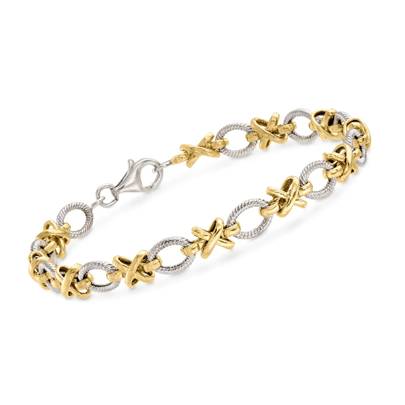 Exclusive Jewelry Bundles At Discounted Prices Ross-Simons Sterling Silver and 14kt Yellow Gold Xo Link Bracelet Exclusive Jewelry Bundles At Discounted Prices Ross-Simons Sterling Silver and 14kt Yellow Gold Xo Link Bracelet