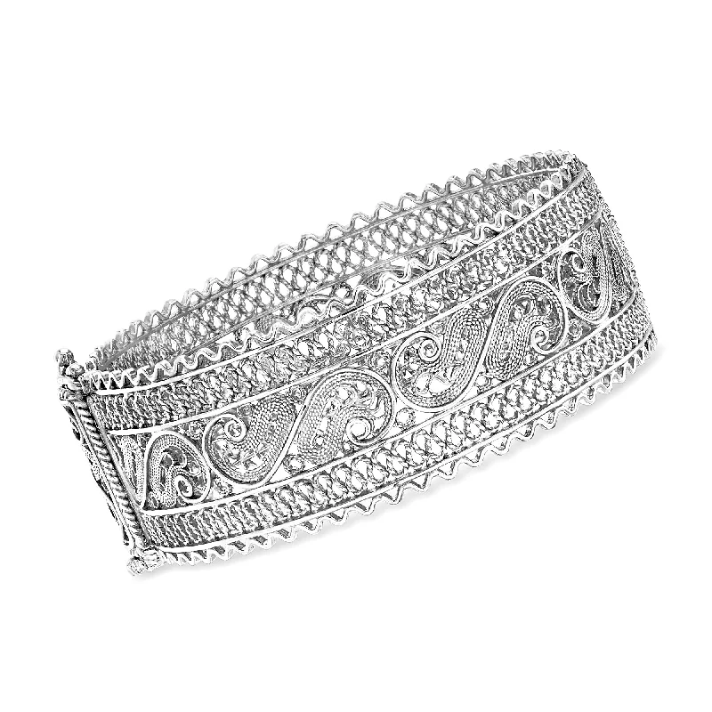 Glamorous Jewelry, Glamorous Deals – Shop Now Ross-Simons Sterling Silver Filigree Bangle Bracelet Glamorous Jewelry, Glamorous Deals – Shop Now Ross-Simons Sterling Silver Filigree Bangle Bracelet