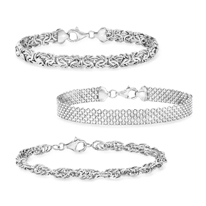 Elevate Your Jewelry Collection With Limited-Time Savings Ross-Simons Sterling Silver Jewelry Set: 3 Link Bracelets Elevate Your Jewelry Collection With Limited-Time Savings Ross-Simons Sterling Silver Jewelry Set: 3 Link Bracelets