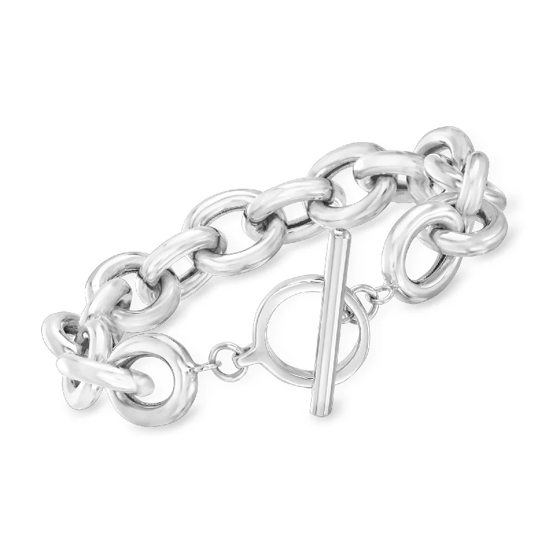 Affordable Luxury Jewelry For Every Occasion Ross-Simons Sterling Silver Large Oval-Link Bracelet Affordable Luxury Jewelry For Every Occasion Ross-Simons Sterling Silver Large Oval-Link Bracelet