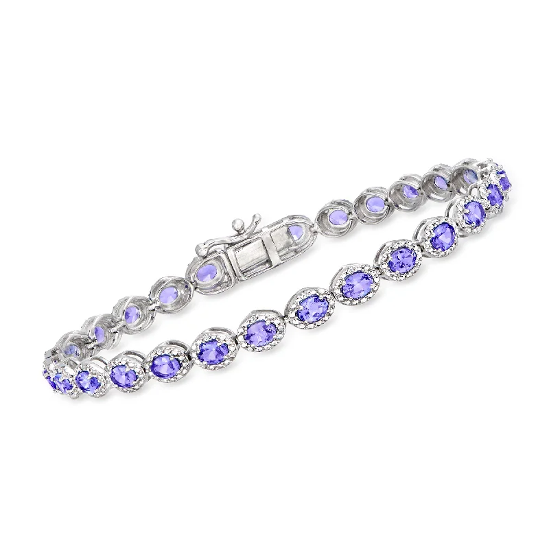 Shop Dazzling Jewelry At The Best Prices Ross-Simons Tanzanite and . Diamond Tennis Bracelet in Sterling Silver Shop Dazzling Jewelry At The Best Prices Ross-Simons Tanzanite and . Diamond Tennis Bracelet in Sterling Silver