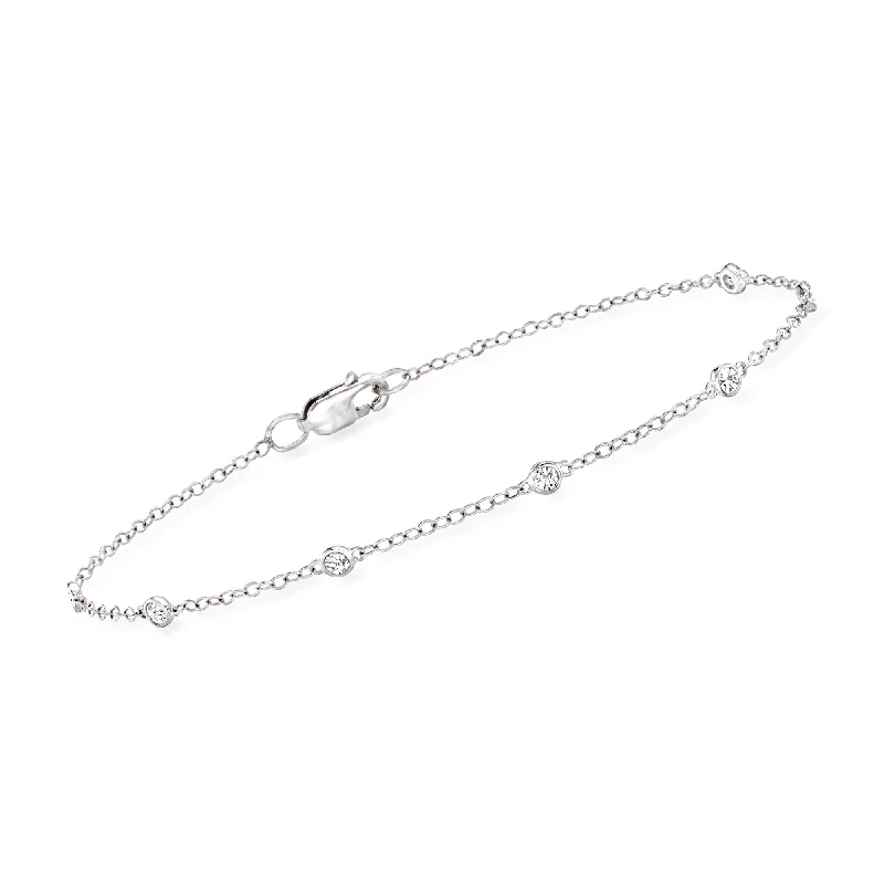 Personalized Jewelry Sale – Meaningful Gifts At Great Prices RS Pure by Ross-Simons Bezel-Set Diamond Station Bracelet in Sterling Silver Personalized Jewelry Sale – Meaningful Gifts At Great Prices RS Pure by Ross-Simons Bezel-Set Diamond Station Bracelet in Sterling Silver