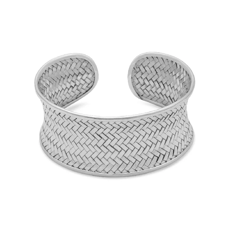 Bestselling Jewelry At Special Promotional Rates Sterling Silver Woven Cuff Bracelet