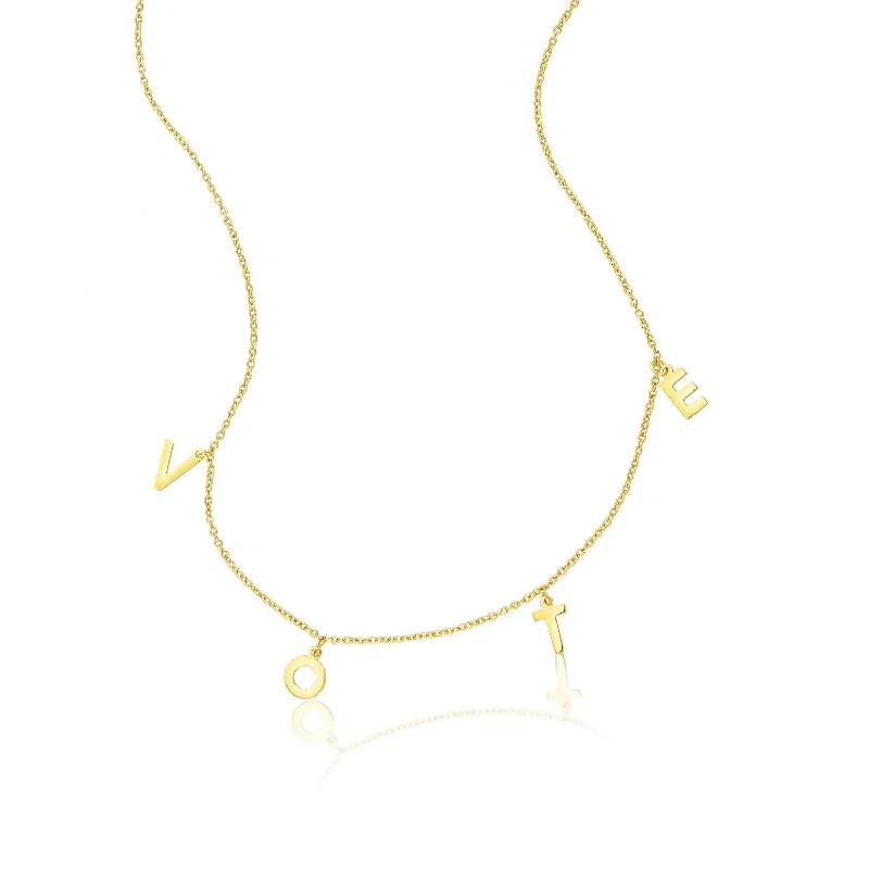 Adornia Vote Necklace gold