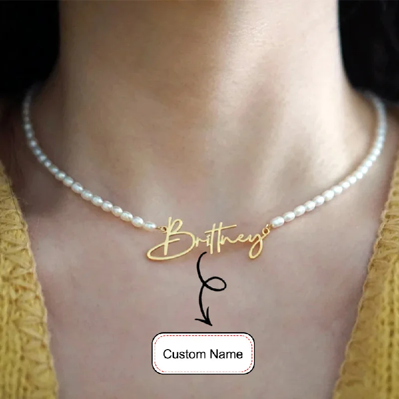 Upgrade Your Jewelry Collection For Less Silverfox Custom Name Pearl Necklace