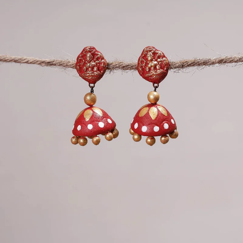 Chic And Stylish Jewelry At Discounted Prices Bishnupur Handpainted Terracotta Earrings Chic And Stylish Jewelry At Discounted Prices Bishnupur Handpainted Terracotta Earrings