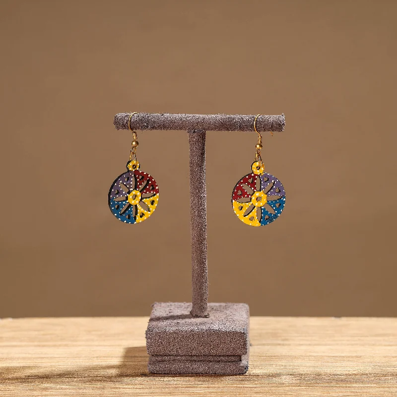 Tikuli Art Handpainted Wooden Earrings