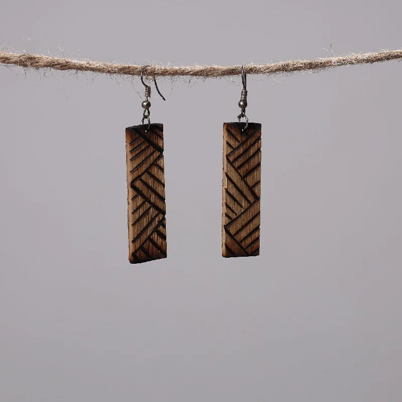 Seasonal Jewelry Sale – Upgrade Your Style Today Hand Carved Bamboo Wooden Earrings