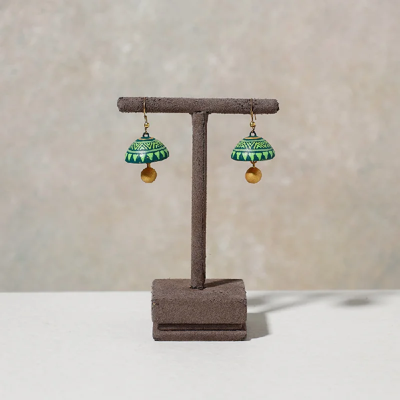 Miniature Handpainted Terracotta Jhumki Earrings