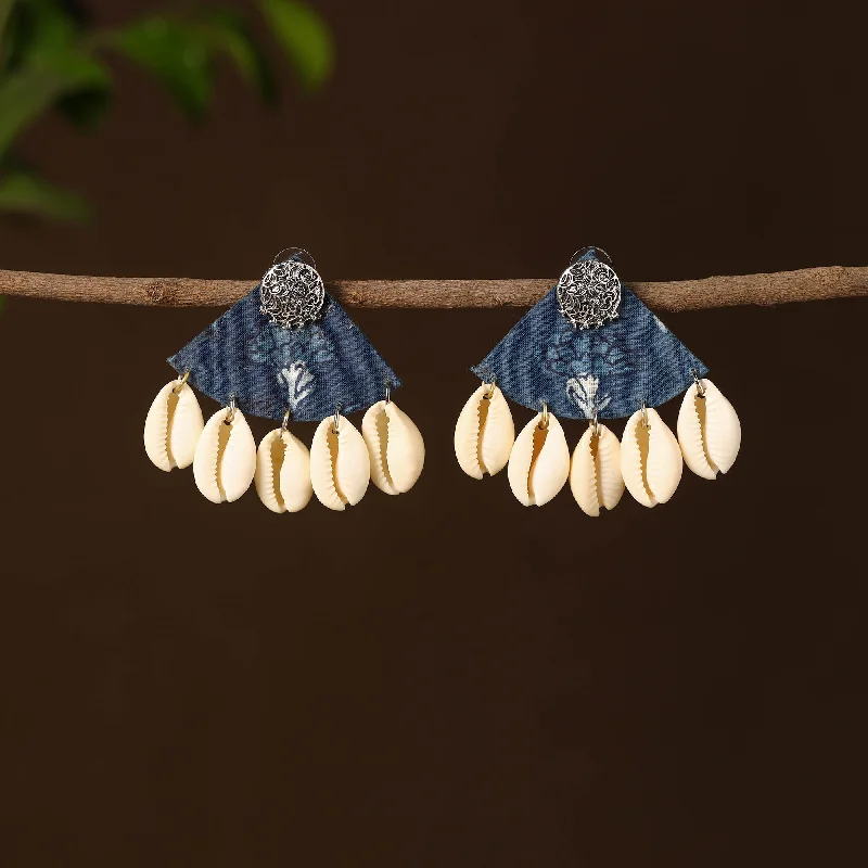 Romantic Heart-Shaped Jewelry For Special Gifts Diya Fabart Shell Work Earrings