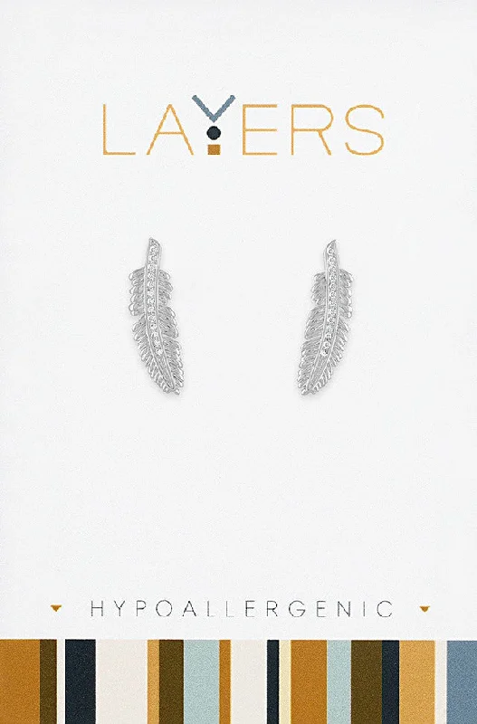 Bold And Beautiful Jewelry Now At Irresistible Prices Silver Feather Stud Layers Earrings Bold And Beautiful Jewelry Now At Irresistible Prices Silver Feather Stud Layers Earrings