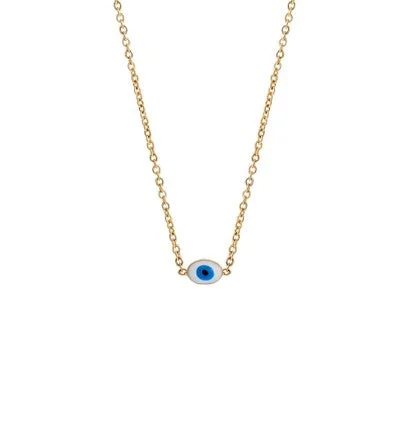 Limited-Stock Jewelry Sale – Once It's Gone, It's Gone 14k Tiny Enamel Eye Necklace Limited-Stock Jewelry Sale – Once It's Gone, It's Gone 14k Tiny Enamel Eye Necklace