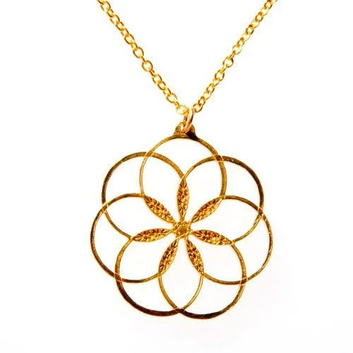 Grab Your Dream Jewelry At The Lowest Prices 7 Rings of Peace Gold-dipped Pendant Necklace on 18" Rolo Chain Grab Your Dream Jewelry At The Lowest Prices 7 Rings of Peace Gold-dipped Pendant Necklace on 18" Rolo Chain