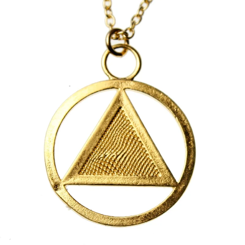 Luxury Jewelry Sale – Sparkle For Less AA Symbol Gold-dipped Pendant Necklace on 18" Rolo Chain Luxury Jewelry Sale – Sparkle For Less AA Symbol Gold-dipped Pendant Necklace on 18" Rolo Chain