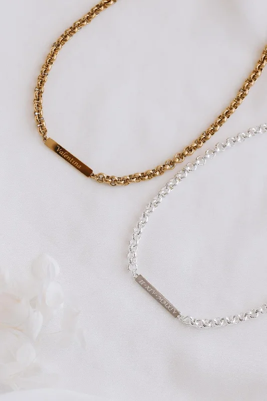 Affordable Gold-Plated Jewelry For Modern Fashion Audra - Stainless Steel Monogram Necklace Affordable Gold-Plated Jewelry For Modern Fashion Audra - Stainless Steel Monogram Necklace
