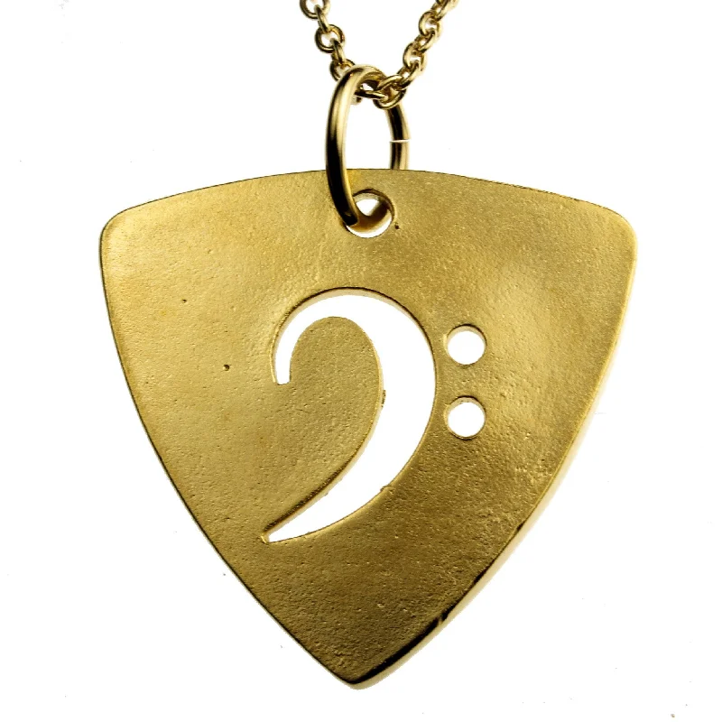 Flash Sale On Exquisite Jewelry – Don't Miss Out Bass Pick Gold-dipped Pendant Necklace on 20" Rolo Chain Flash Sale On Exquisite Jewelry – Don't Miss Out Bass Pick Gold-dipped Pendant Necklace on 20" Rolo Chain