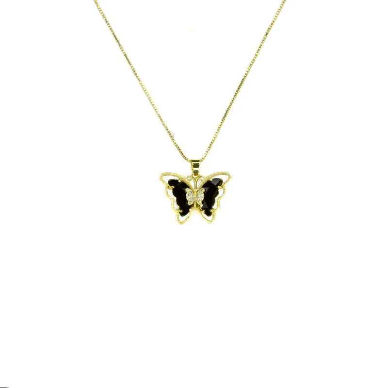 Discounted Luxury Jewelry – Shine Without The Splurge Black Butterfly Necklace