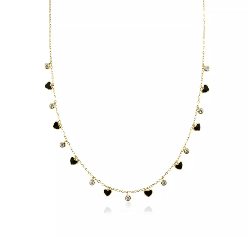 Shop Fine Jewelry With Amazing Deals Black Heart Charm Necklace