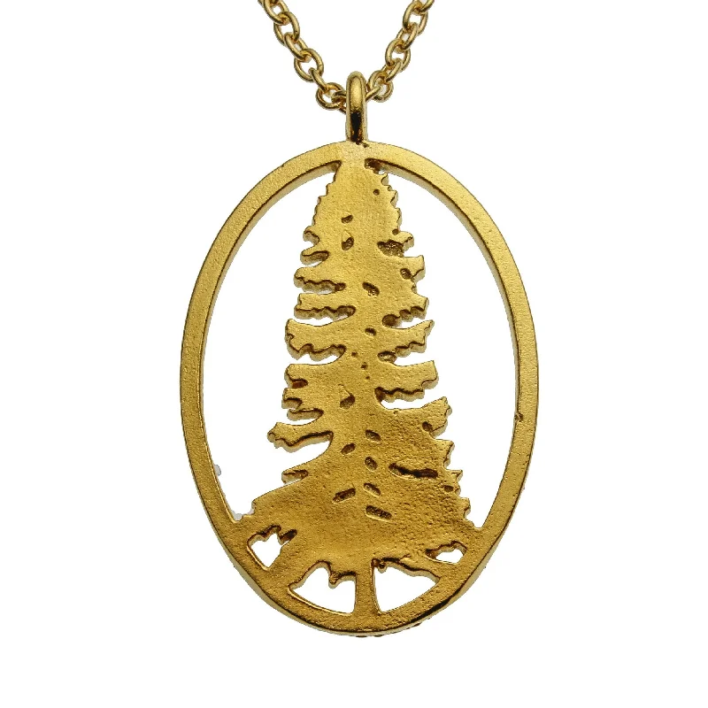 Modern Jewelry At Exclusive Discounts – Shop Today California Redwood Gold-dipped Pendant Necklace on Rolo Chain Modern Jewelry At Exclusive Discounts – Shop Today California Redwood Gold-dipped Pendant Necklace on Rolo Chain