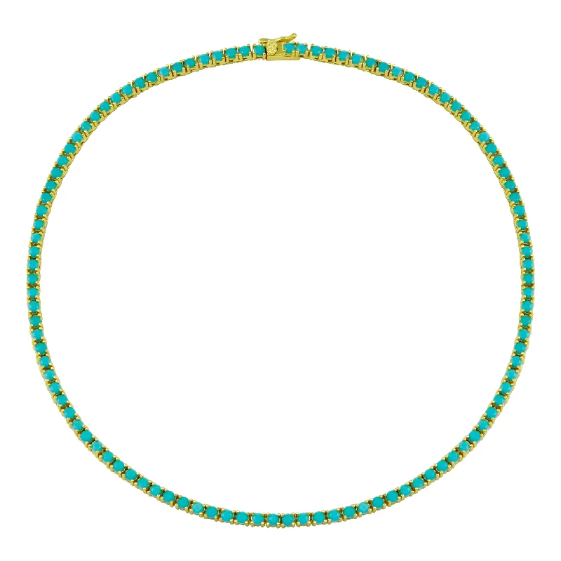 Make Your Outfit Shine With Discounted Jewelry Everyday Turquoise Tennis Necklace