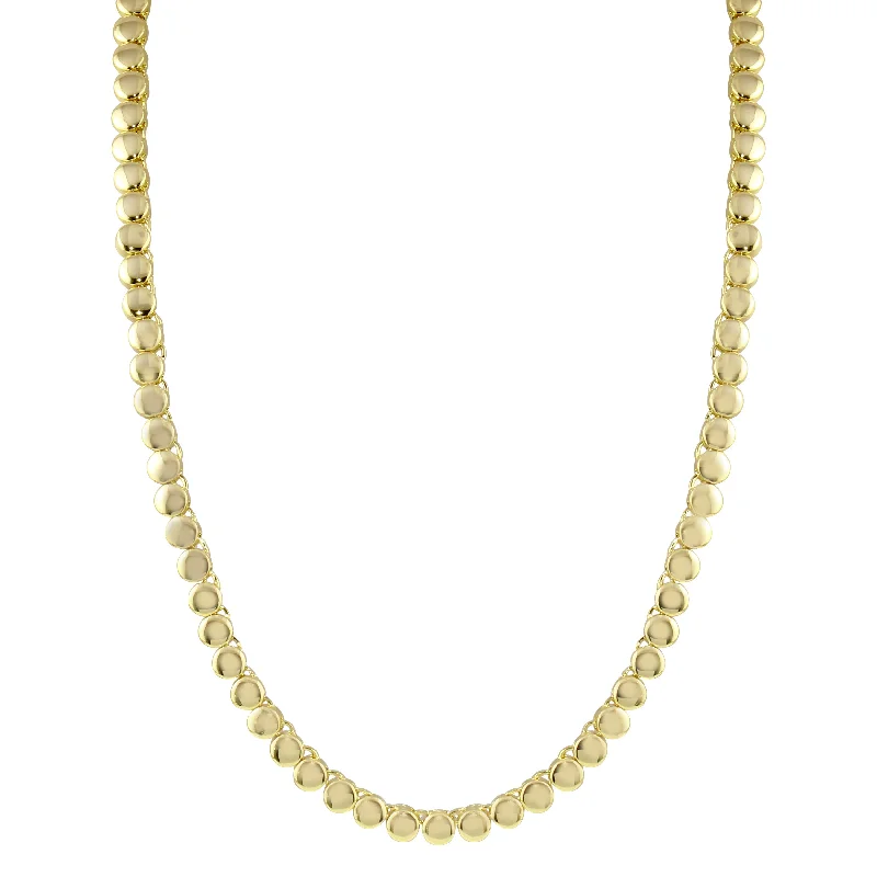 Upgrade Your Jewelry Collection For Less Disk Tennis Necklace