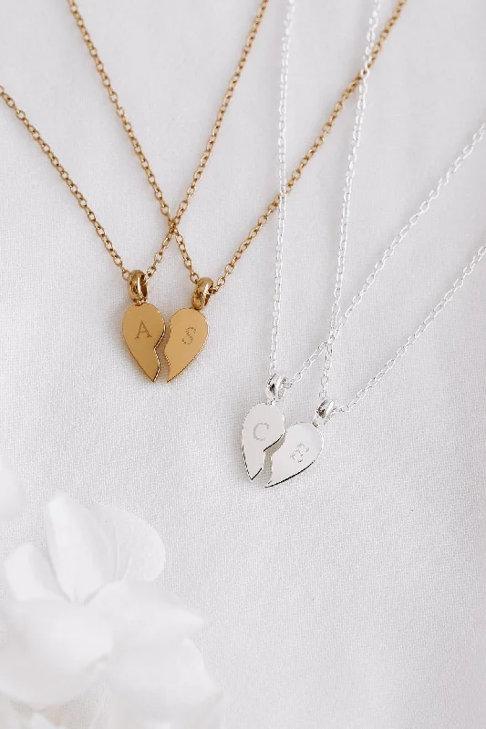 Affordable Luxury Jewelry For Every Occasion Giselle - Stainless Steel Monogram Heart Necklaces Affordable Luxury Jewelry For Every Occasion Giselle - Stainless Steel Monogram Heart Necklaces