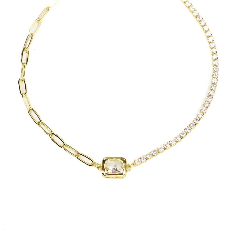 Exclusive Jewelry Discounts – Shop Now For Savings Clear Paper Clip Cz Necklace