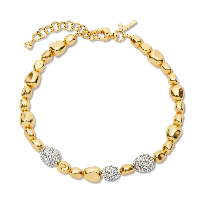 High-Quality Gemstone Jewelry For Special Occasions GOLD PEBBLE NECKLACE