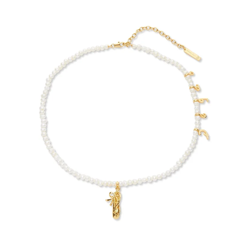 Elegant Rose Gold Jewelry For A Stylish Touch GOLD THE MET X LELE DEGAS BALLERINA SLIPPER NECKLACE Elegant Rose Gold Jewelry For A Stylish Touch GOLD THE MET X LELE DEGAS BALLERINA SLIPPER NECKLACE