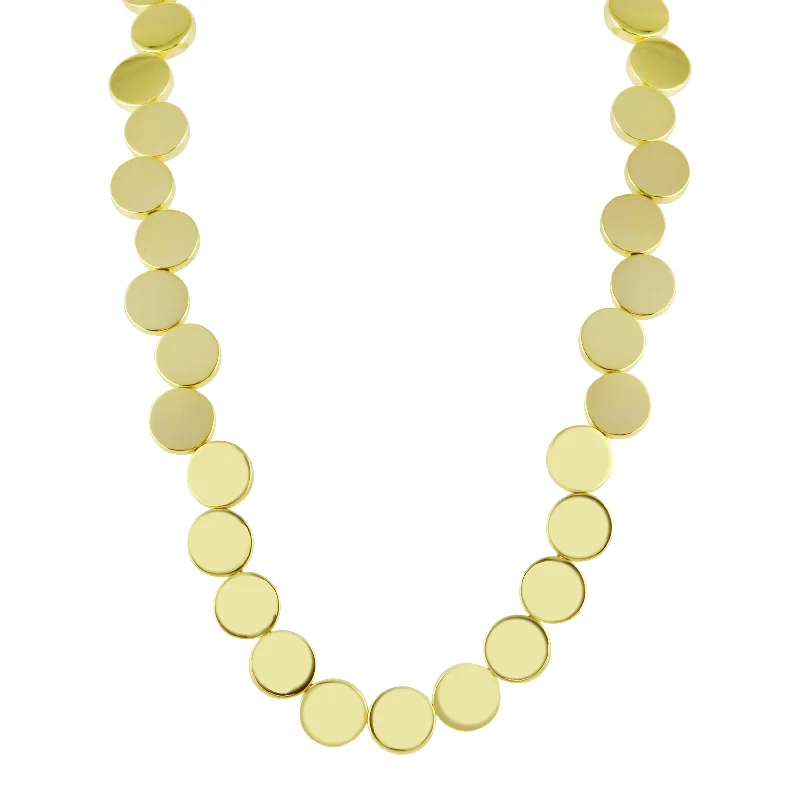 Sparkle More For Less – Jewelry Sale Happening Now Golden Disk Necklace
