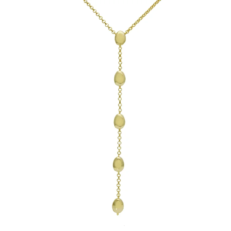 Elegant Jewelry, Exclusive Prices – Shop Now Golden Pebble Lariat