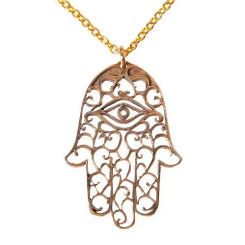 Personalized Jewelry Sale – Meaningful Gifts At Great Prices Hamsa Peace Bronze Pendant Necklace on 18" Rolo Chain Personalized Jewelry Sale – Meaningful Gifts At Great Prices Hamsa Peace Bronze Pendant Necklace on 18" Rolo Chain