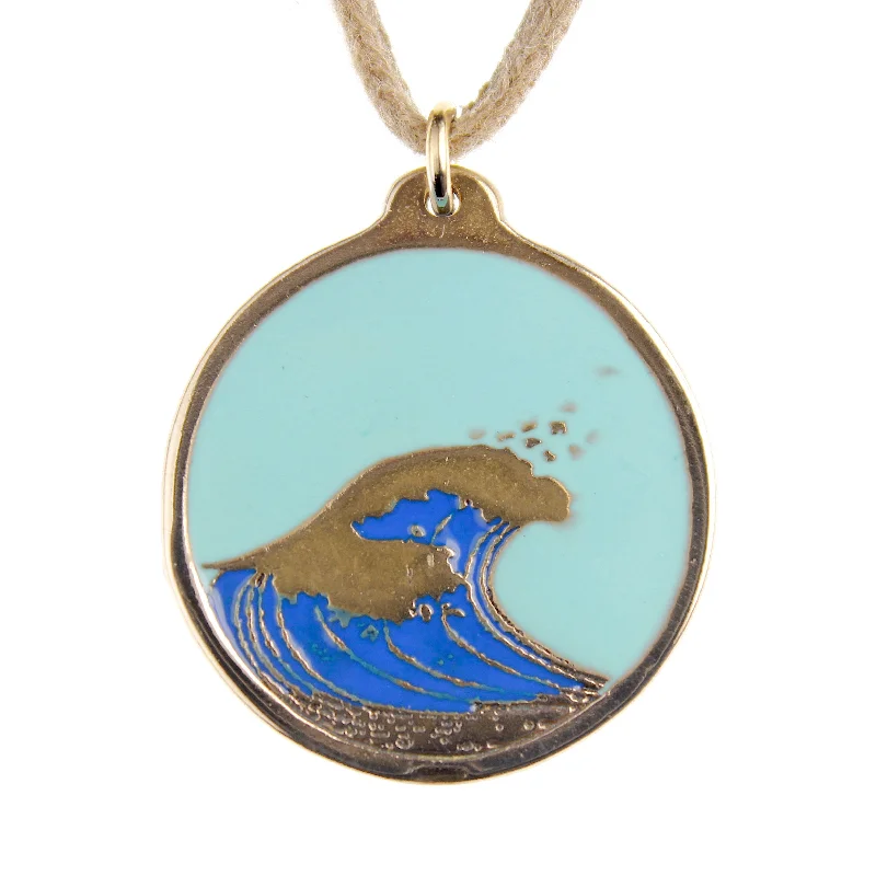 Premium Jewelry At Special Low Prices For A Limited Time Bradley's Wave (Hokusai Wave Round Pendant Necklace with Light Blue Sky on Adjustable Natural Fiber Cord) Premium Jewelry At Special Low Prices For A Limited Time Bradley's Wave (Hokusai Wave Round Pendant Necklace with Light Blue Sky on Adjustable Natural Fiber Cord)