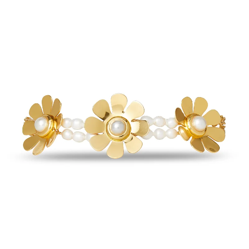 Exclusive Online Discounts On Stylish Jewelry GOLD DAISY CHOKER NECKLACE