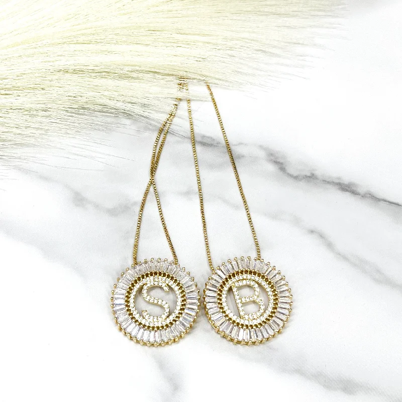 Your Perfect Accessory At The Perfect Price Initial Sunburst Necklace