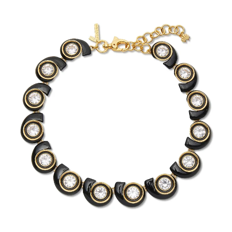 Your Perfect Accessory At The Perfect Price JET DECO SWIRL NECKLACE
