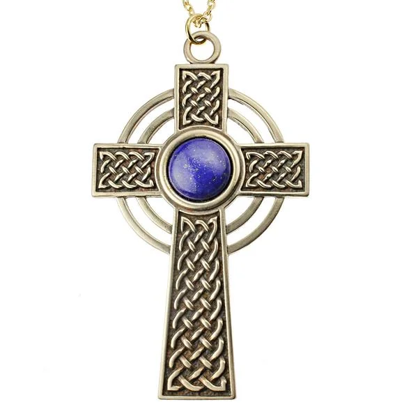 Make Every Moment Shine – Jewelry Discounts Available Large Celtic Cross Necklace with 12mm Persian Lapus Copper Gemstone Make Every Moment Shine – Jewelry Discounts Available Large Celtic Cross Necklace with 12mm Persian Lapus Copper Gemstone