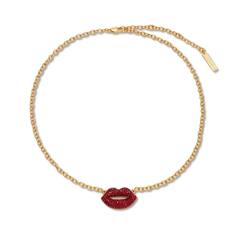 Jewelry Clearance Event – Last Chance For Stunning Deals LIPSTICK RED LELE SADOUGHI X MARILYN MONROE PAVE KISS NECKLACE