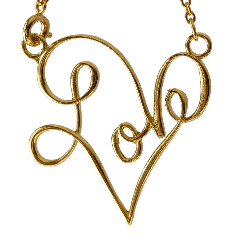 Exclusive Jewelry Sale Event – Shop Now Love Pendant Necklace Gold-dipped on Rolo Chain Exclusive Jewelry Sale Event – Shop Now Love Pendant Necklace Gold-dipped on Rolo Chain