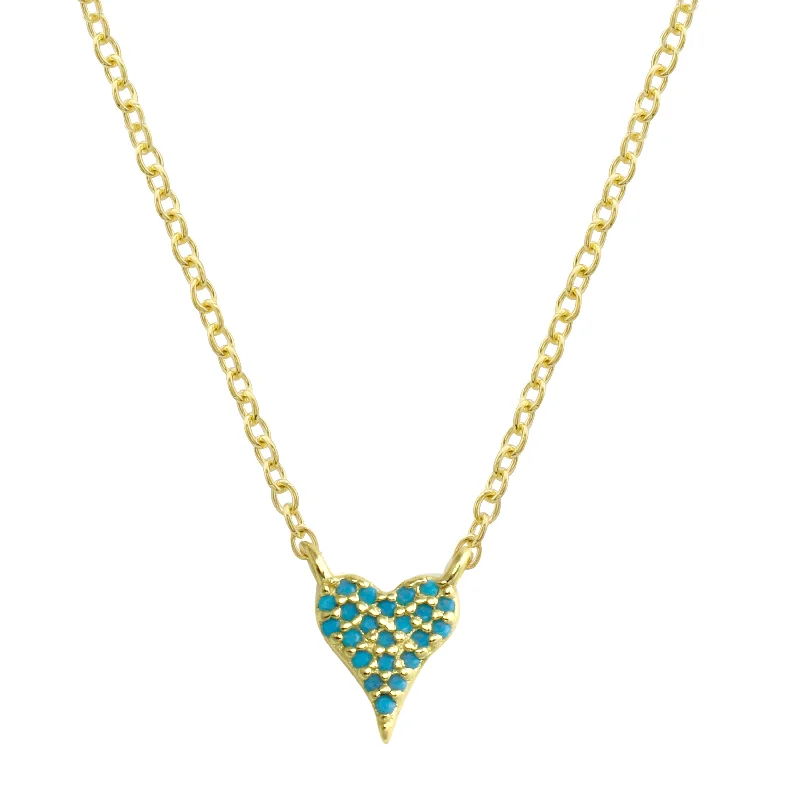 Premium Diamond Jewelry At Once-In-A-Lifetime Discounts Micro Turquoise Heart Necklace Premium Diamond Jewelry At Once-In-A-Lifetime Discounts Micro Turquoise Heart Necklace