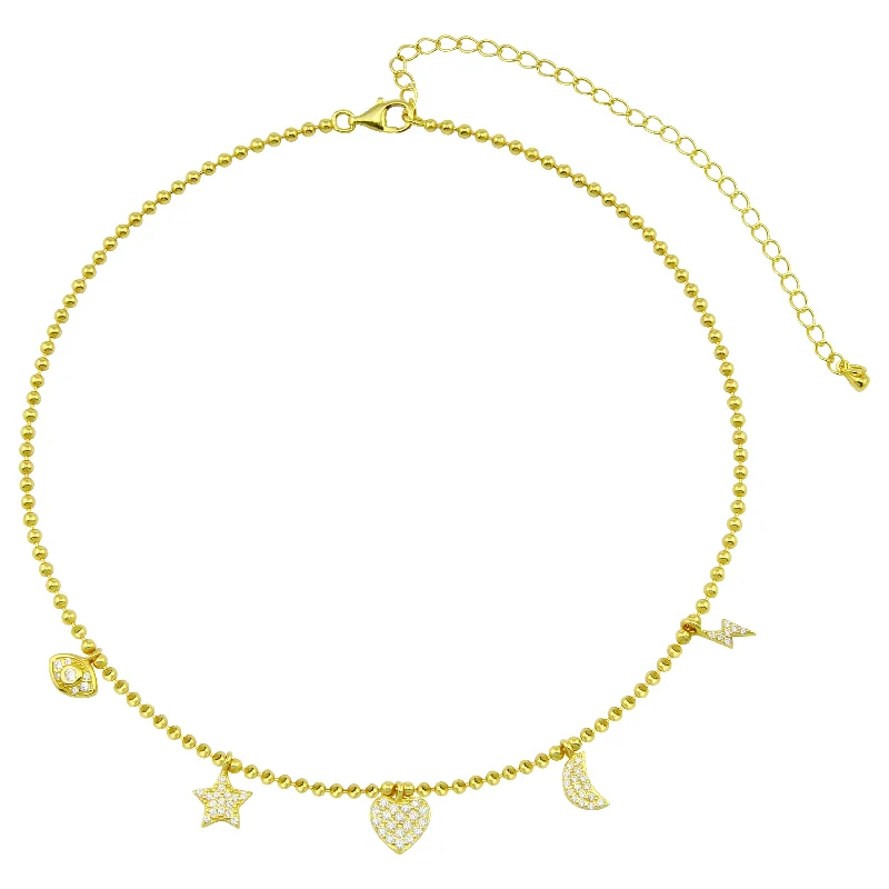 Chic And Stylish Jewelry At Discounted Prices Multi Charm Choker