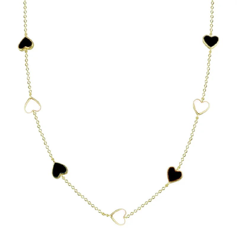 Timeless Beauty, Unbeatable Deals – Jewelry Sale On Multi Enamel Heart Necklace
