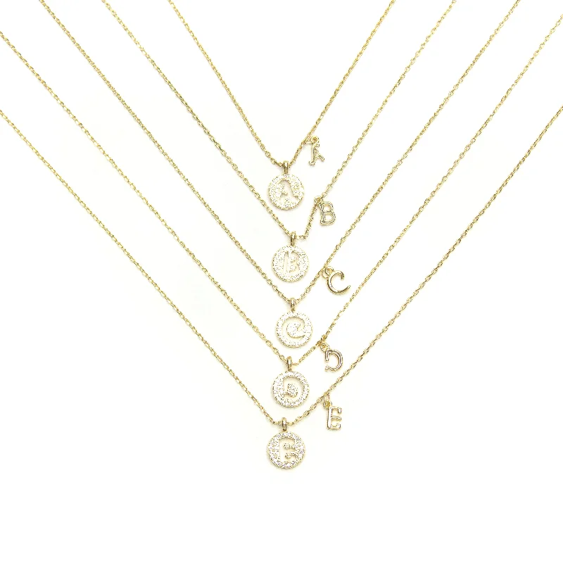 Grab Your Dream Jewelry At The Lowest Prices Initial Pave' Pendant & Charm Necklace