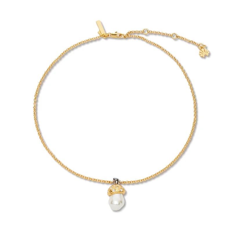 Adjustable Charm Bracelets For A Perfect Fit PEARL ACORN PENDANT NECKLACE