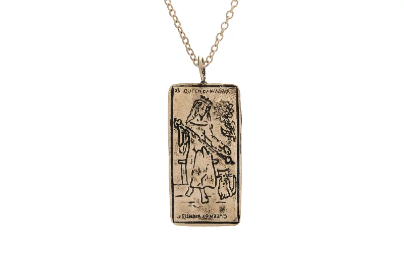 Dazzle In Elegance With Our Biggest Jewelry Sale Queen of Wands Tarot Card Necklace Dazzle In Elegance With Our Biggest Jewelry Sale Queen of Wands Tarot Card Necklace